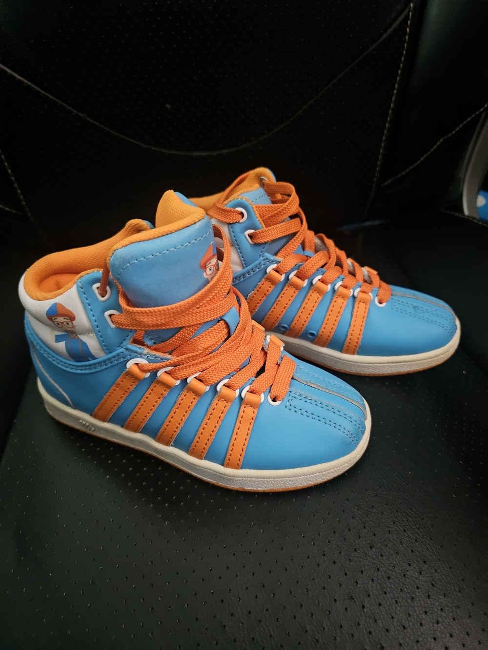Blippi! Kids K-Swiss Blue and Orange High-Top Sneakers - Size 12 Child Unisex
